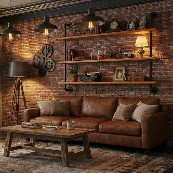 HDDFER Industrial Pipe Wall Shelves - Image 6