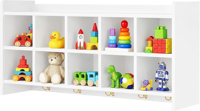 Wall Cubbies, 10 Cubby Storage Organizer by Unknown