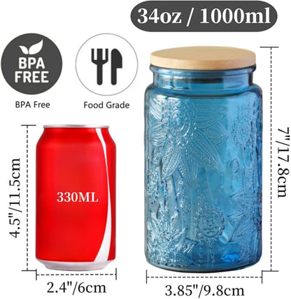 ANSQU 4-Pack Vintage Glass Jars - Image 2