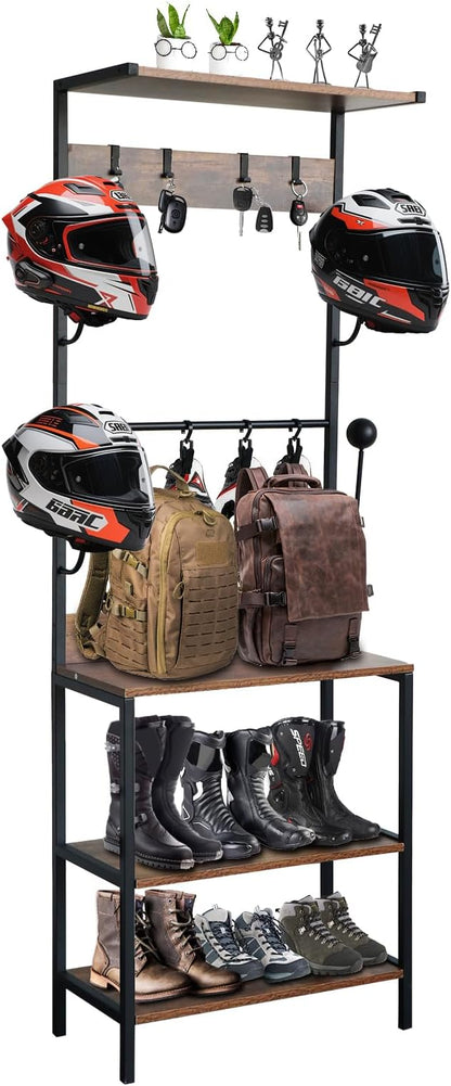 Motorcycle Helmet Holder, Floor Mounted Stand Helmet Holder by DOLEMODUO