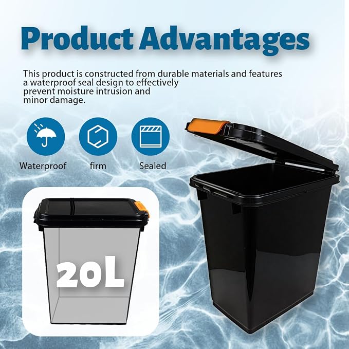 3 pcs 20L Pellet Storage Bin Set, Pellet Bucket is Suitable - Image 3