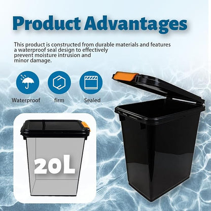 3 pcs 20L Pellet Storage Bin Set, Pellet Bucket is Suitable - Image 3