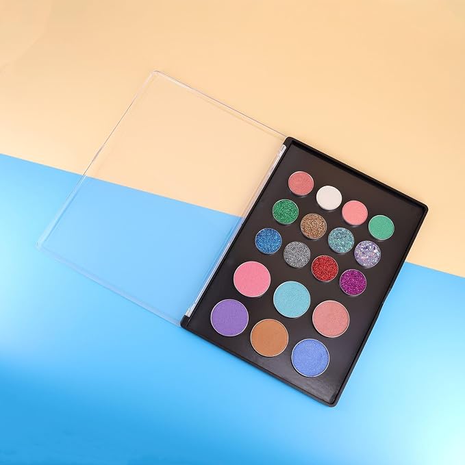 Magnetic Makeup Palette with Clear Top, Empty Eyeshadow Pan Dispensing Storage - Image 6