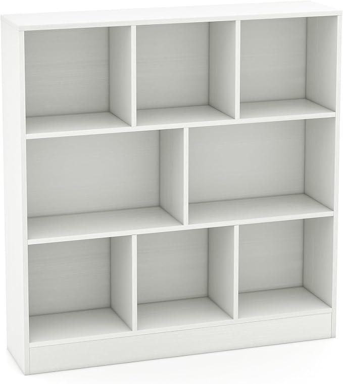 Giantex 8 Cube Bookcase, 4-Tier Freestanding Bookshelf w/ 8 Open Compartments - Image 9