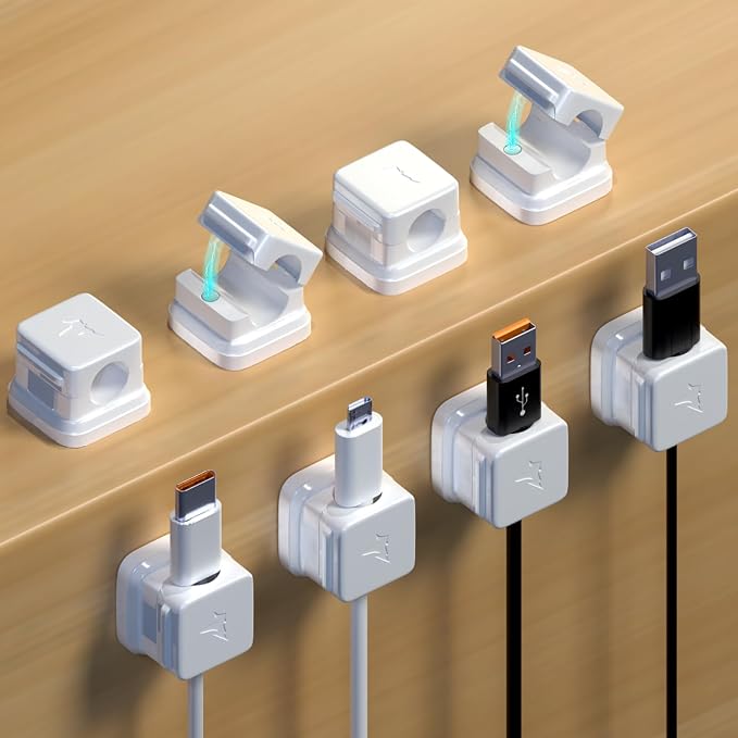 8 Pack Cord Organizer Magnetic Cable Clips Adhesive Cable Management Phone Wire by ShanJieXing