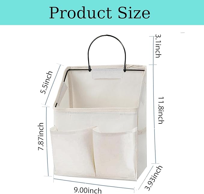 2 Pack Wall Hanging Storage Basket, Wall Hanging Organizer Bags - Image 2