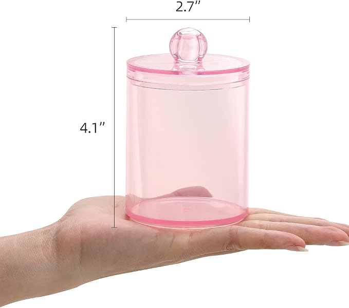 Tbestmax 4 pcs Qtips Holder Bathroom Container, 10 OZ Apothecary Jar - Image 2