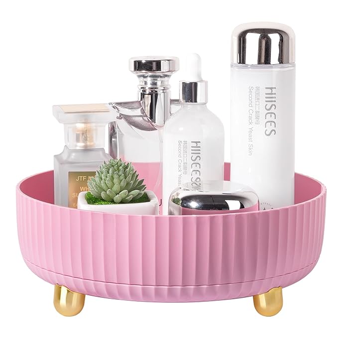 Anyoifax Makeup Perfume Organizer Tray 360 Degree Rotating Lazy Susan Skincare by Anyoifax