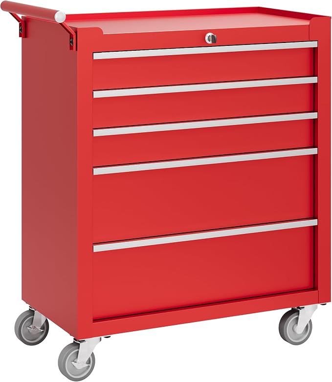 Garvee Rolling Tool Chest, 5 Drawers Tool Storage Cabinet, Toolbox by Garvee