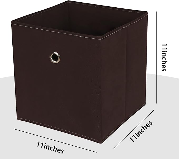 Foldable Storage Cubes Bins, 11 Inch Cloth Storage Cube Fabric Storage Box - Image 2