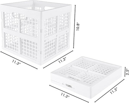 3-Pack Collapsible Plastic Storage Crates, Foldable Crates - Image 4