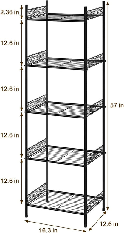 Nandae 5-Tier Bathroom Storage Shelf, Heavy Duty Wire Shelving Unit Free - Image 3