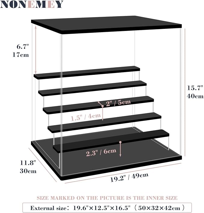 NONEMEY Clear Acrylic Display Case Stand - Image 3