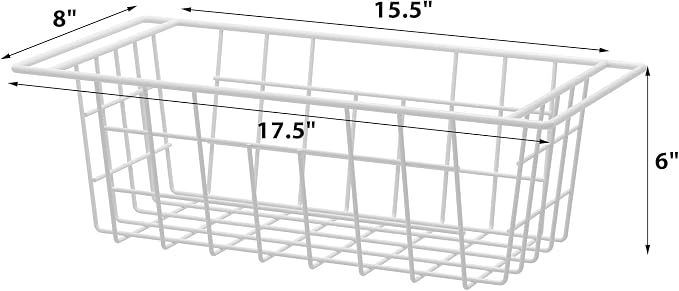 Chest Freezer Organizer Bins, Deep Freezer Basket Storage Rack Bins Wire Metal - Image 3