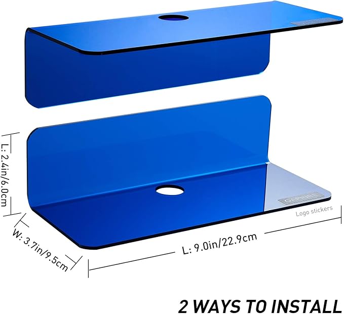 OAPRIRE Small Floating Wall Shelves Set of 2 - Image 3