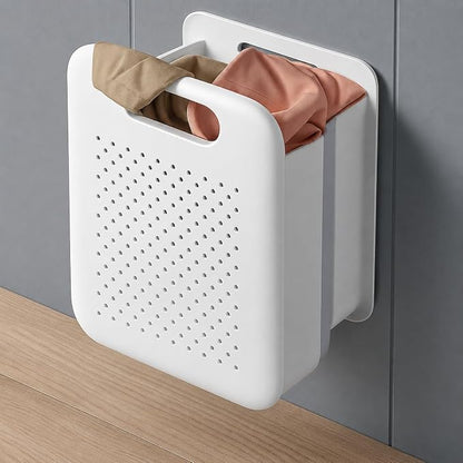 Goderewild Collapsible Laundry Basket, Space-Saving Wall-Mounted Hamper by Goderewild