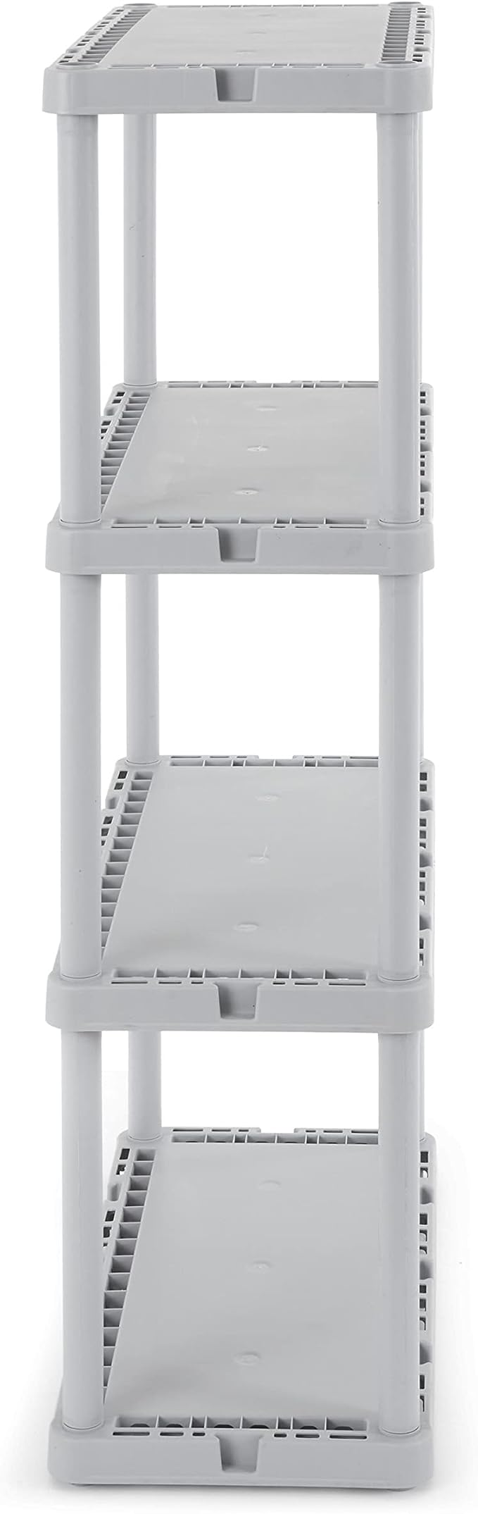 Gracious Living 4 Pack Light Duty Storage Shelves, Knect-A-Shelf 4-Shelf Solid - Image 5