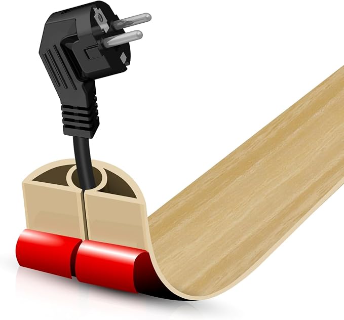 Floor Cord Cover Self Adhesive Cord Hider, 3.3FT Cable Management, Extension by DBHXXMB-HH