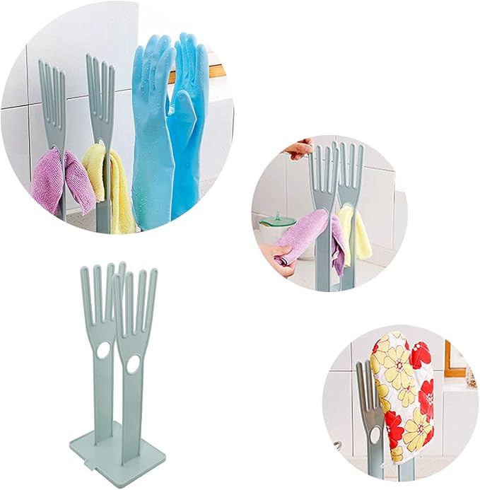 ZRM&E Gloves Stand Kitchen Multifunctional Rubber Gloves Drain Rack Towel - Image 5