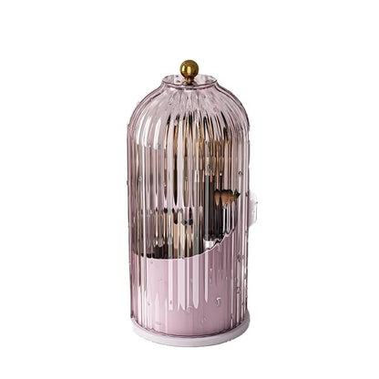 GAXmi Makeup Brush Holder with Lid Cosmetic Tools Organizer 360 Rotating by GAXmi