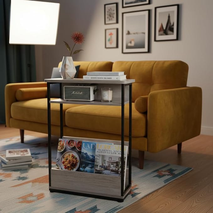 Narrow Side Table, 3-Tier Slim End Table - Image 5