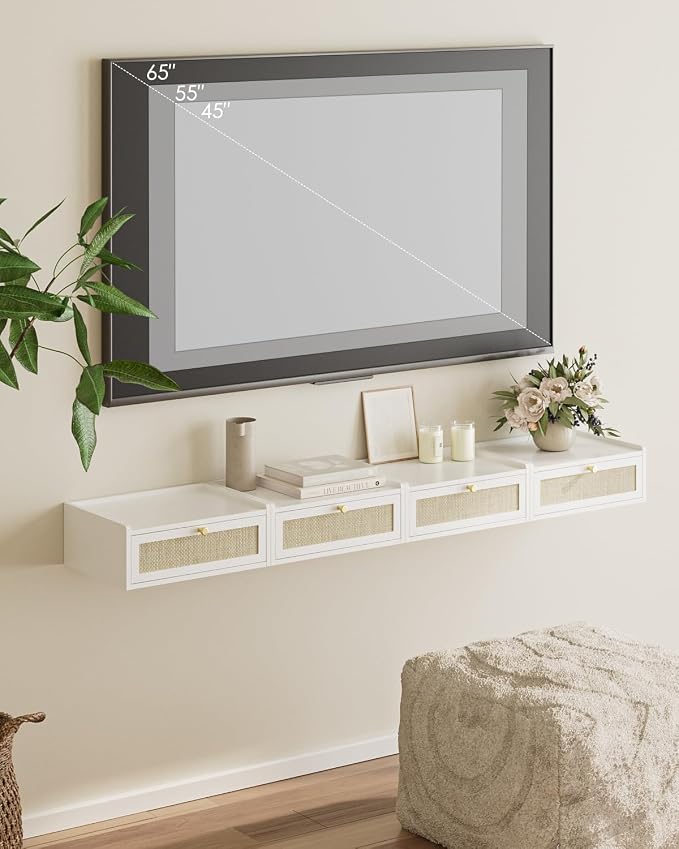 Floating Nightstand, Wall Mounted Night Stand - Image 4