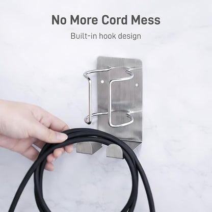 Curling Iron Holder, Stainless Steel Flat Iron Holder Wall Mount, Hair - Image 3