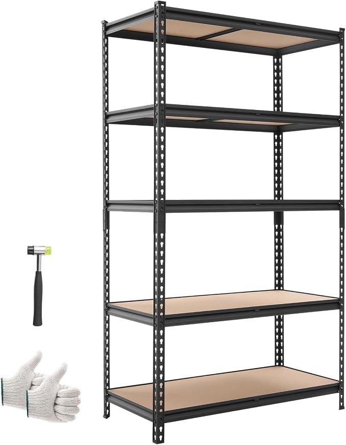 VEVOR Storage Shelves, 5-Tier Adjustable, 2500 lbs Capacity, Heavy Duty Garage by VEVOR