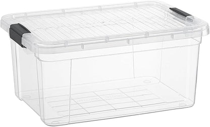 Superio Clear Storage Box with Lid, 11 Quart Plastic Container Bins by Superio
