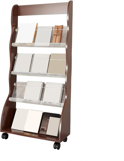 Brochure Display Rack, 4 Layer Floor-Standing Magazine Rack, Literature by LHIUGE
