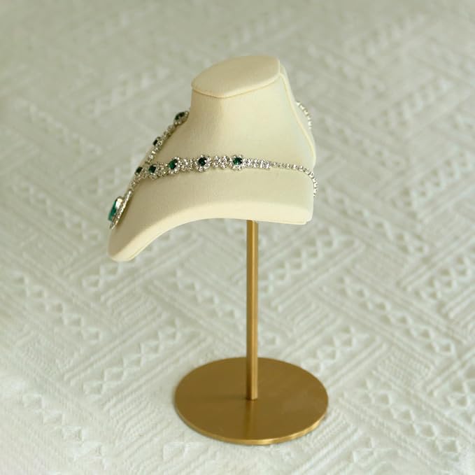 Necklace Display Stand For Selling Velvet Chain Jewelry Bust Holder Organizer - Image 6