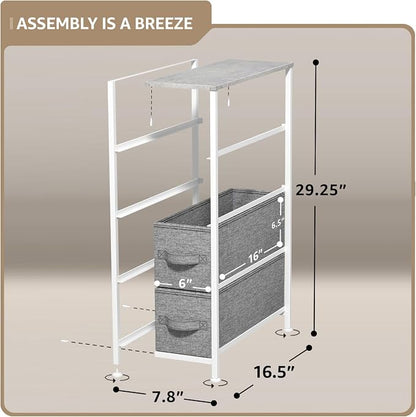 Sorbus Narrow Dresser with 4 Drawers - Image 3