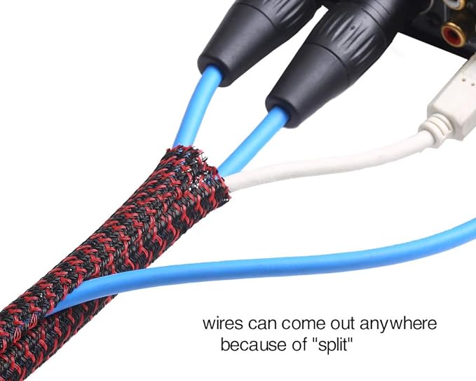 Alex Tech 25ft - 1/2 inch Cord Protector Wire Loom Tubing Cable Sleeve Split - Image 3
