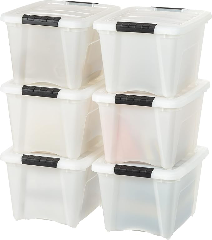 IRIS USA 19 Qt Stackable Plastic Storage Bins by Unknown