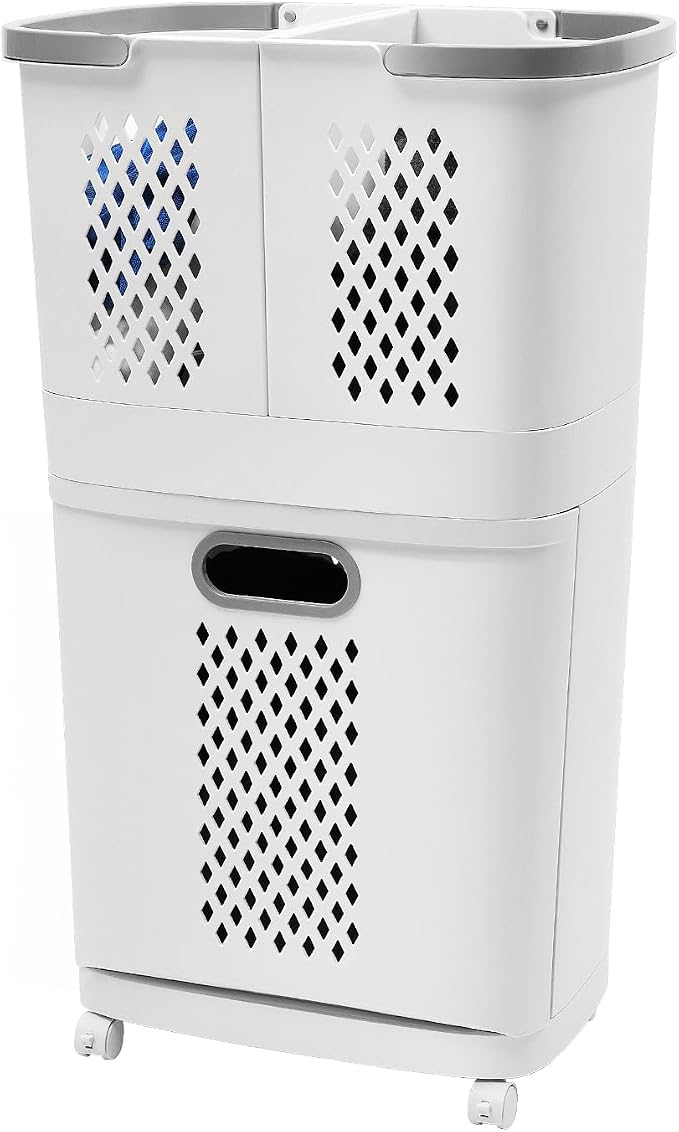 2 Layer Rolling Laundry Hamper Sorter by Unknown