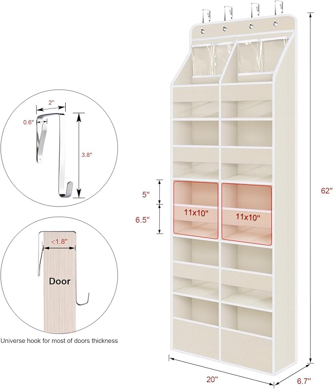 Univivi Upgraded Over Door Organizer - Image 3