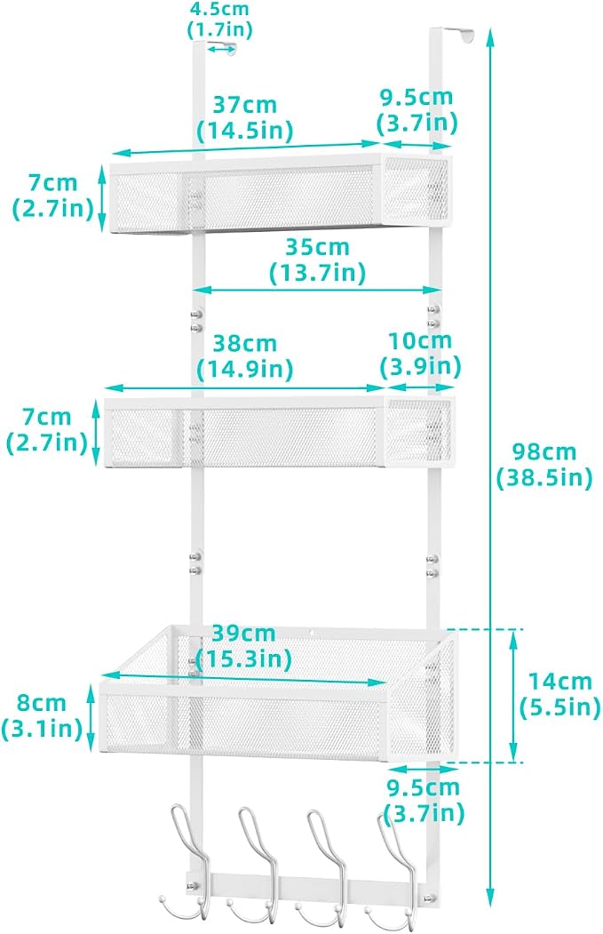 Over Door Hook Organizer 12 Hook Over The Door Organizer - Image 8