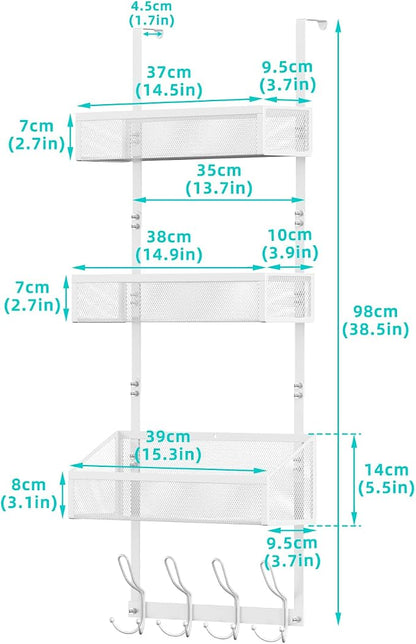 Over Door Hook Organizer 12 Hook Over The Door Organizer - Image 8