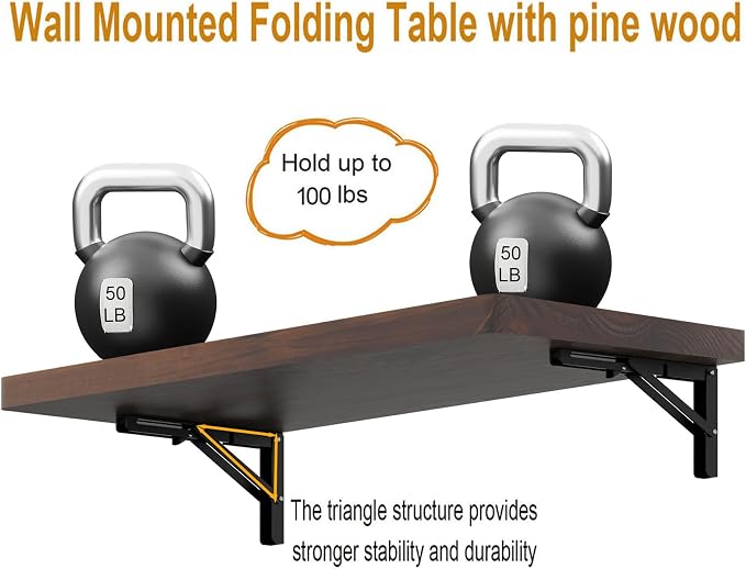 IAE Wall Mounted Folding Table - Image 6