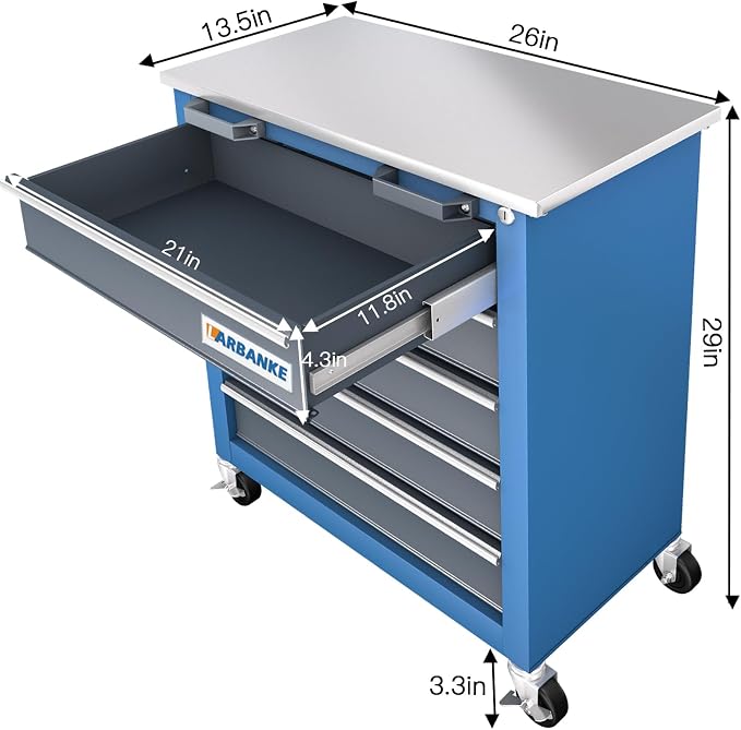 LARBANKE 5-Drawer&8-Drawer Tool Chest combination, - Image 4