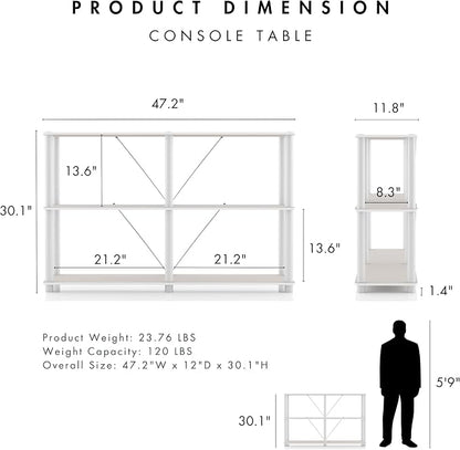 HOMES: INSIDE + OUT Apexa Modern 3-Tier Extra Wide Shelving Units, Collectibles - Image 3
