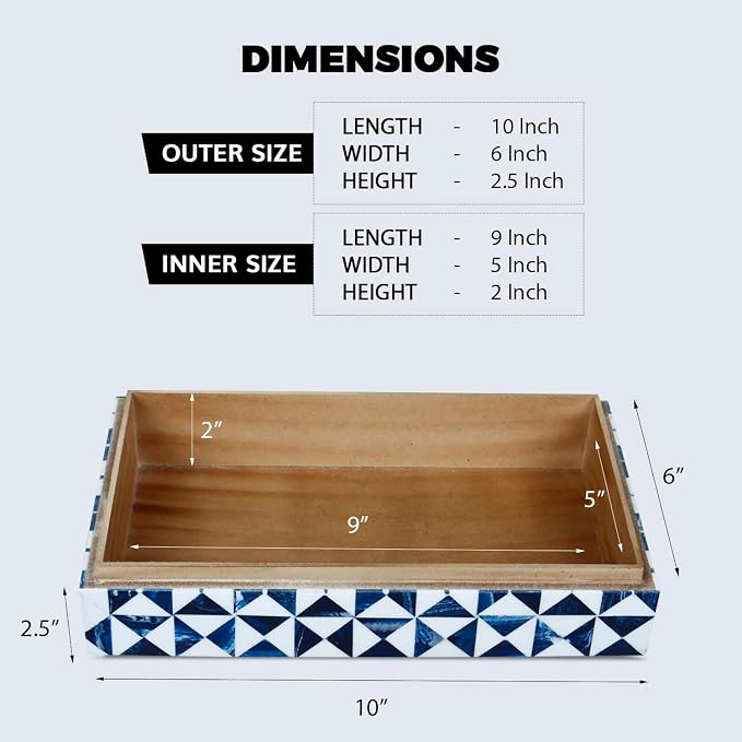 Handicrafts Home Decorative Storage Box 10x6 – Remote Organizer Box - Image 2