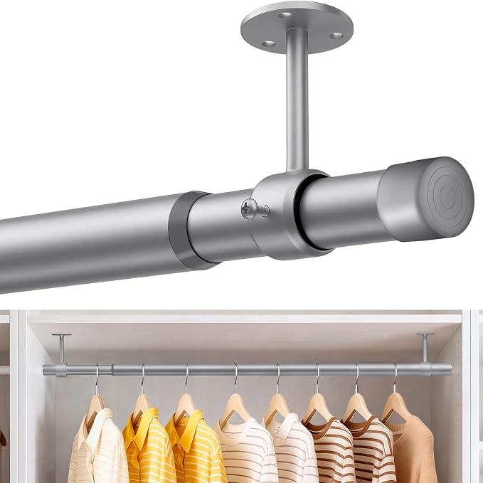 Supforce Ceiling Mounted Closet Rods by Supforce
