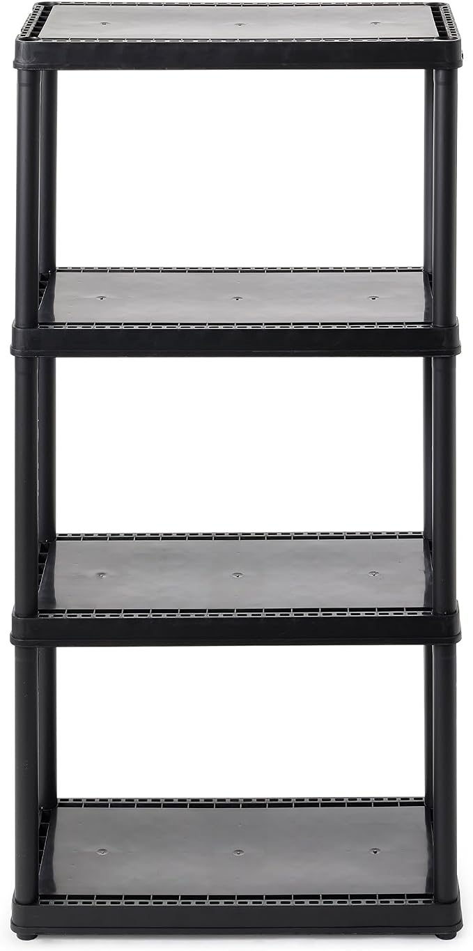 Gracious Living 4 Shelf Fixed Height Solid Light Duty Storage Unit 24 x 12 x by GraciousLiving