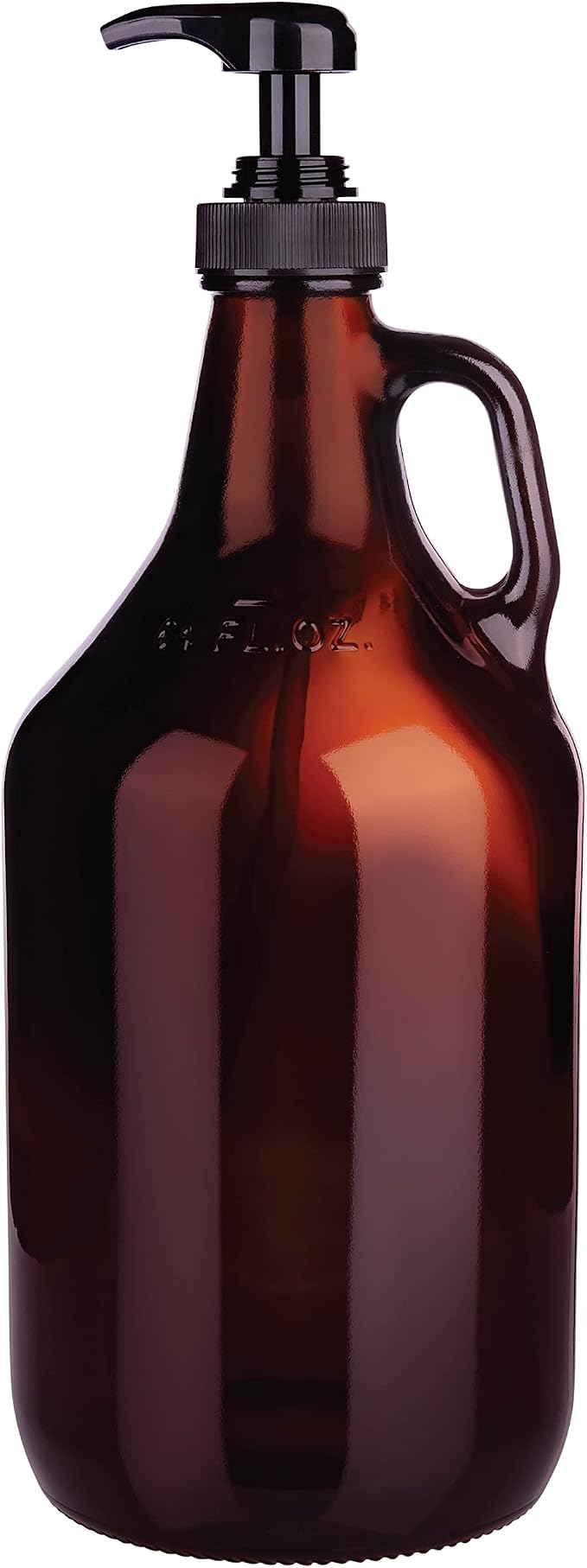 Half Gallon Glass Pump Dispenser Bottle, Large Jug by KITCHENTOOLZ