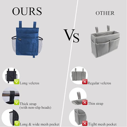 LEISUIT Hanging Storage Bag Bedside Organizer, Bunk Bed Organizer, 7 Pockets - Image 5