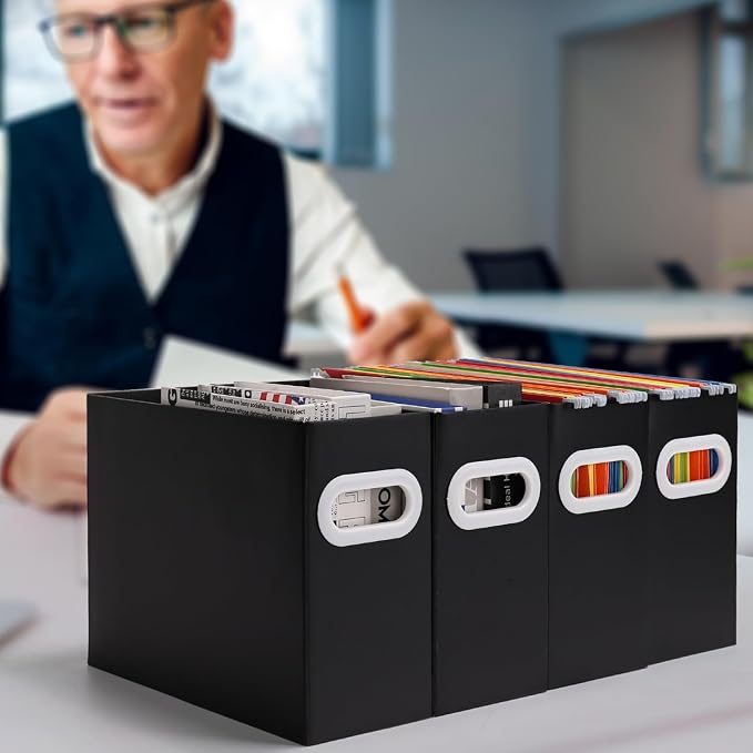 File Box for Hanging File Folders, Collapsible Cardboard Box | Portable Filing - Image 7