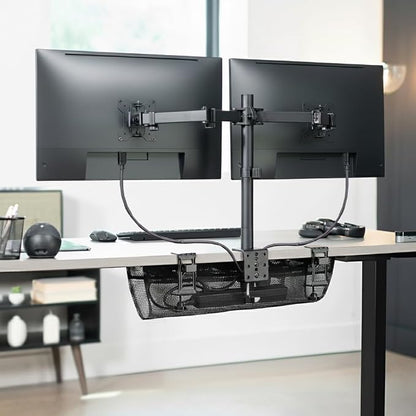 VIVO No Drill Clamp-on 24 inch Mesh Net Under Desk Cable Management Wire - Image 2