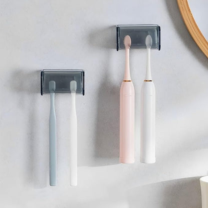 2 PCS Wall-Mounted Toothbrush Holder by HLGOLDLUO