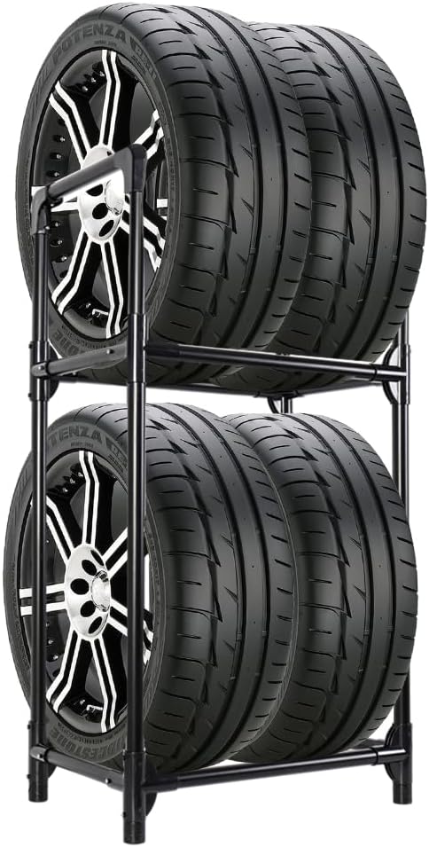 Tire Rack, Tire Storage Rack Stand Garage Storage Shelf Organizer | Rolling by FineLivingStartingwithaHome